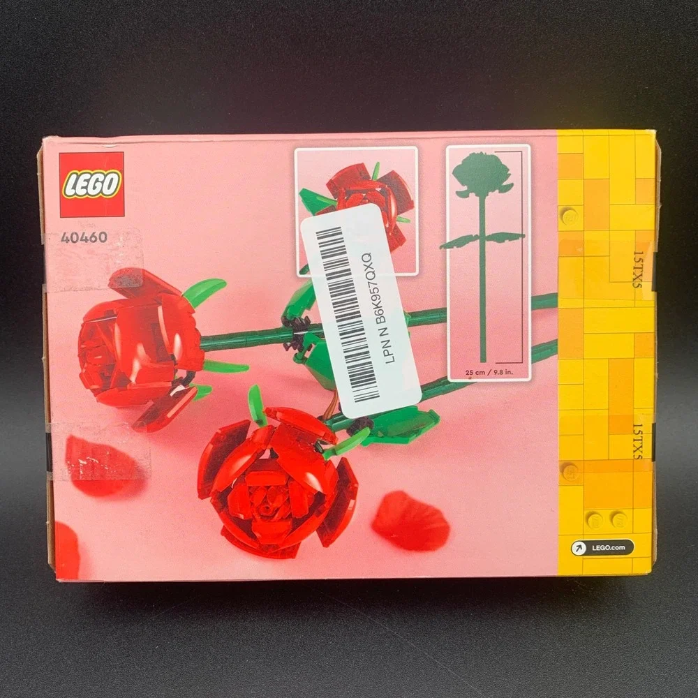 LEGO‎ Roses 40460 Building Toy Set 120 Pieces Red Flowers Open Box Sealed Bags